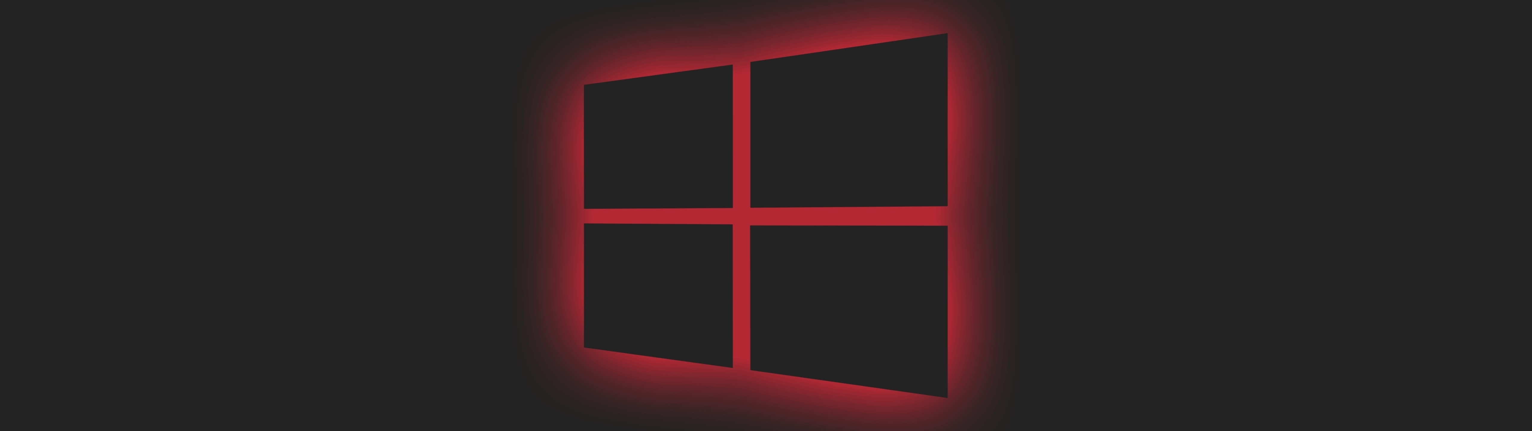 5120x1440 Resolution Windows 10 Logo Red Neon 5120x1440 Resolution