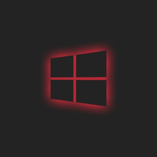 512x512 Windows 10 Logo Red Neon 512x512 Resolution Wallpaper, HD Hi ...