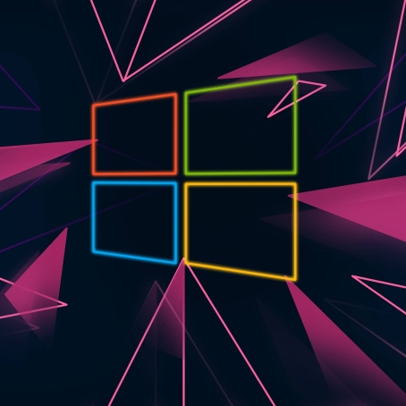 454x454 Windows 10 Neon Logo 454x454 Resolution Wallpaper, HD Abstract ...
