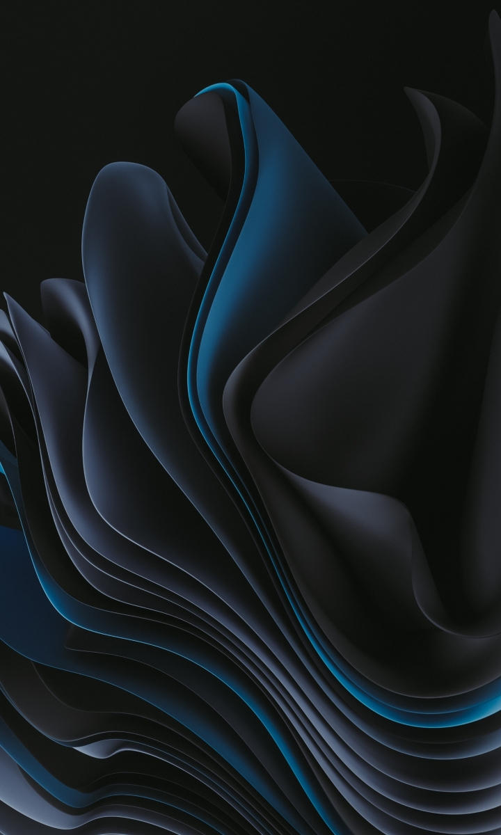 720x1200 Windows 11 4k Black Blue Art 720x1200 Resolution Wallpaper, HD