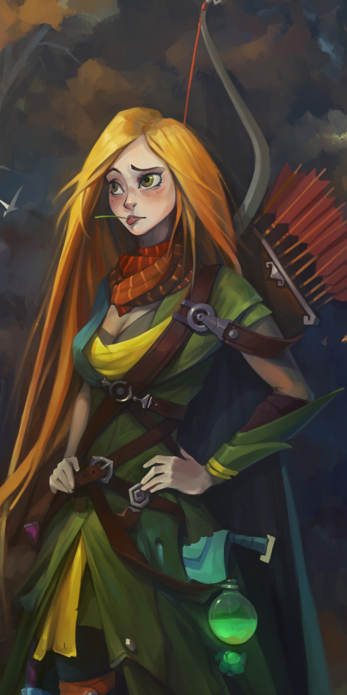 1440x2880 Windrunner Dota 2 Art 1440x2880 Resolution