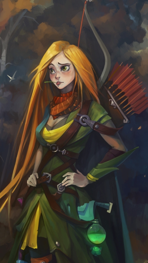 480x854 windrunner, dota 2, art Android One Mobile ...