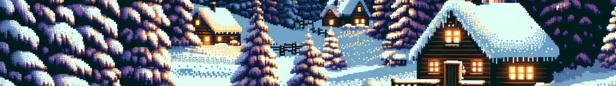 2000x280 Resolution Winter Pixel Art 2000x280 Resolution Wallpaper ...