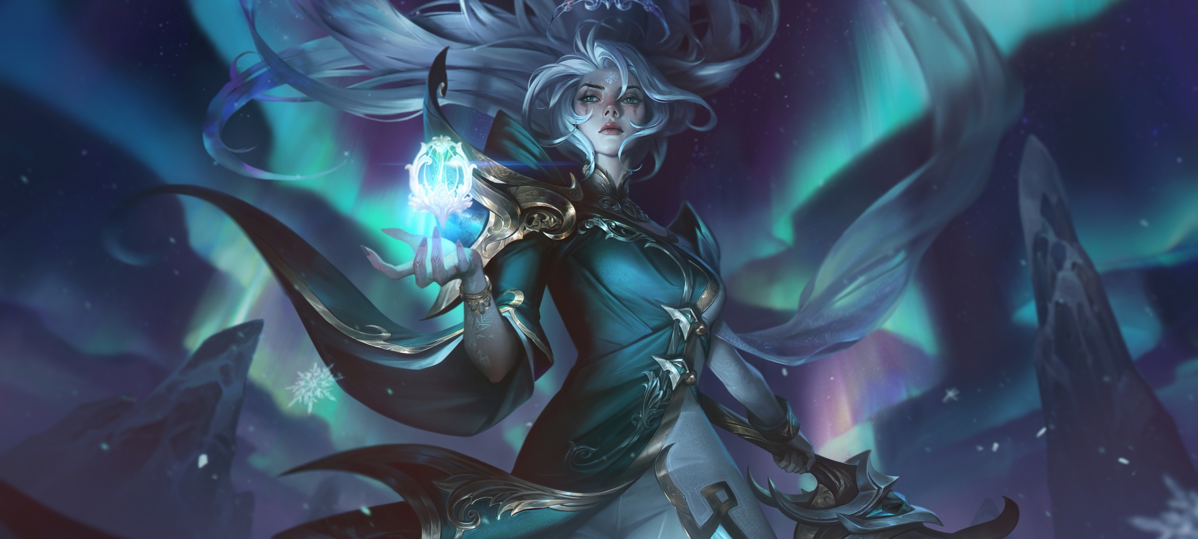 2400x1080 Resolution Winterblessed Diana League Of Legends 2400x1080