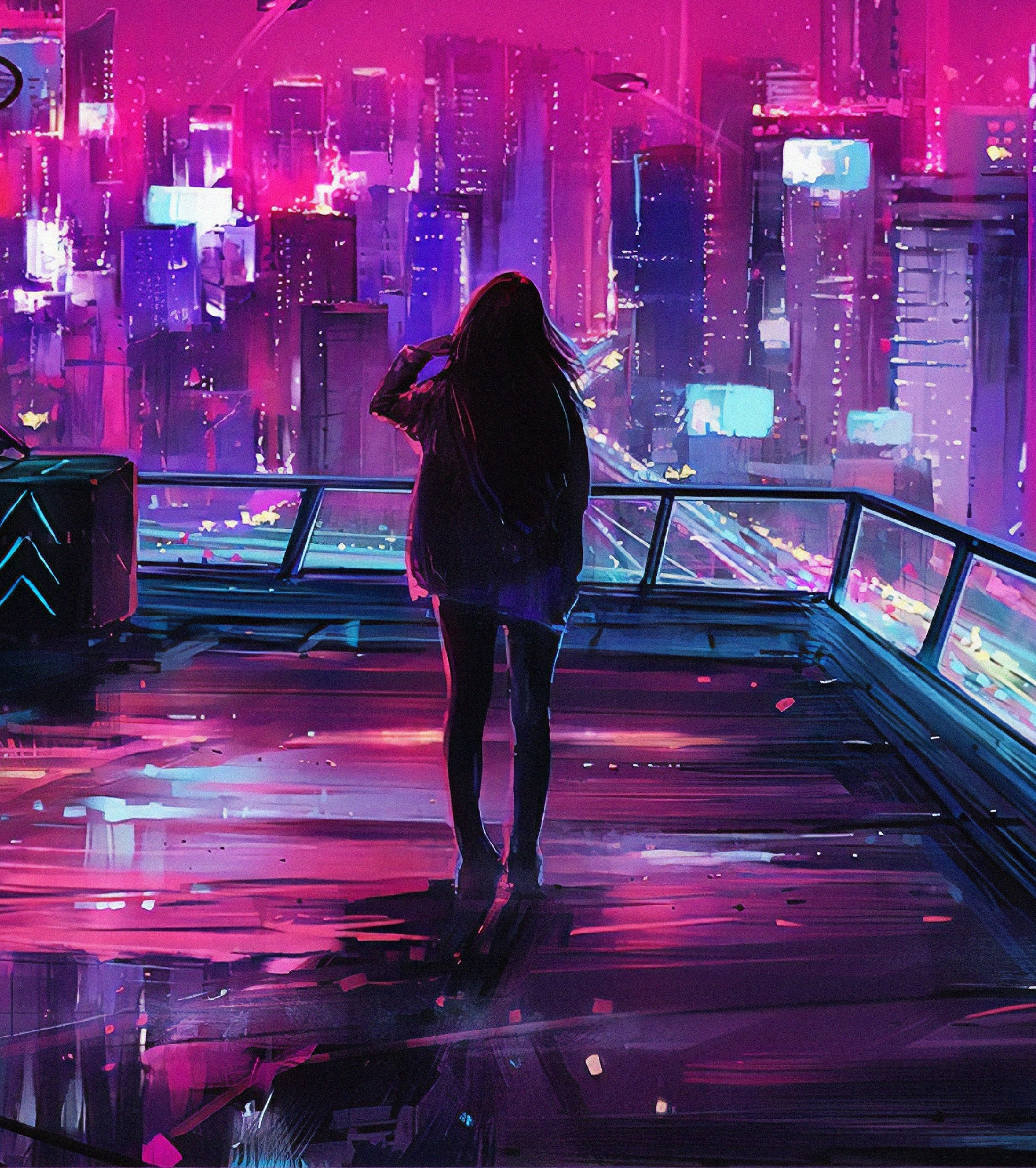 2200x2480 Resolution Woman in Cyberpunk City 2200x2480 Resolution ...