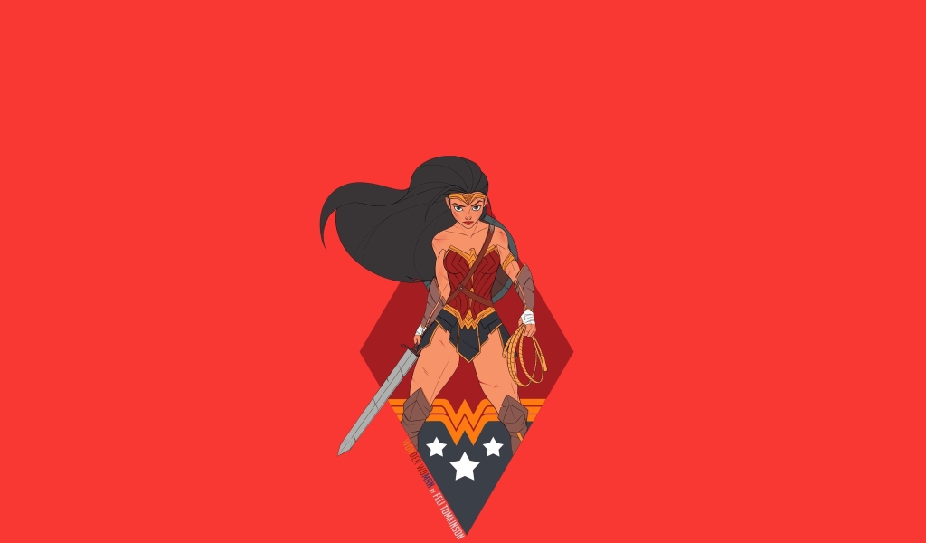 Wonder Woman Comic Minimal Cover, HD 4K Wallpaper