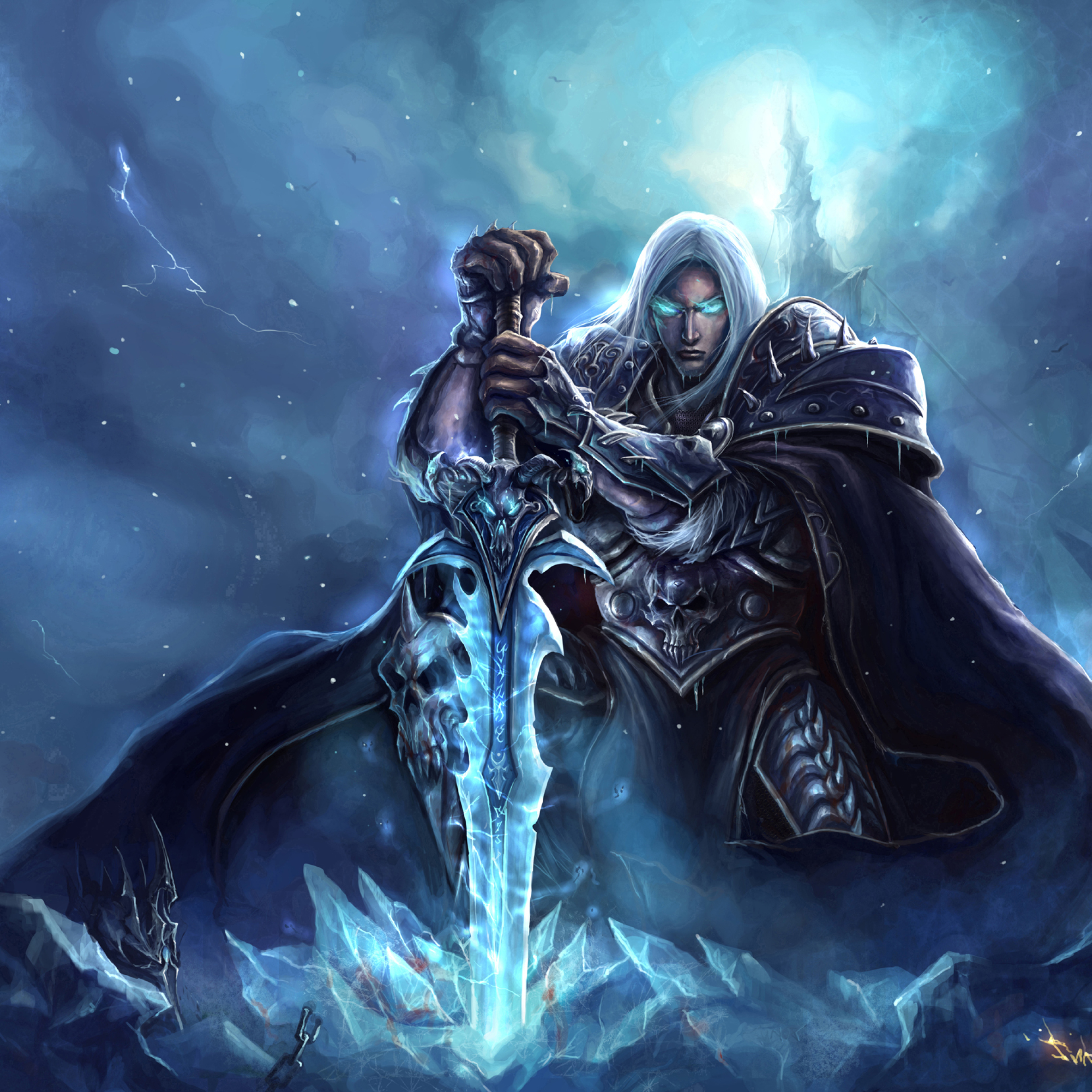 World Of Warcraft, Lich King, Arthas Menethil, Full HD 2K Wallpaper