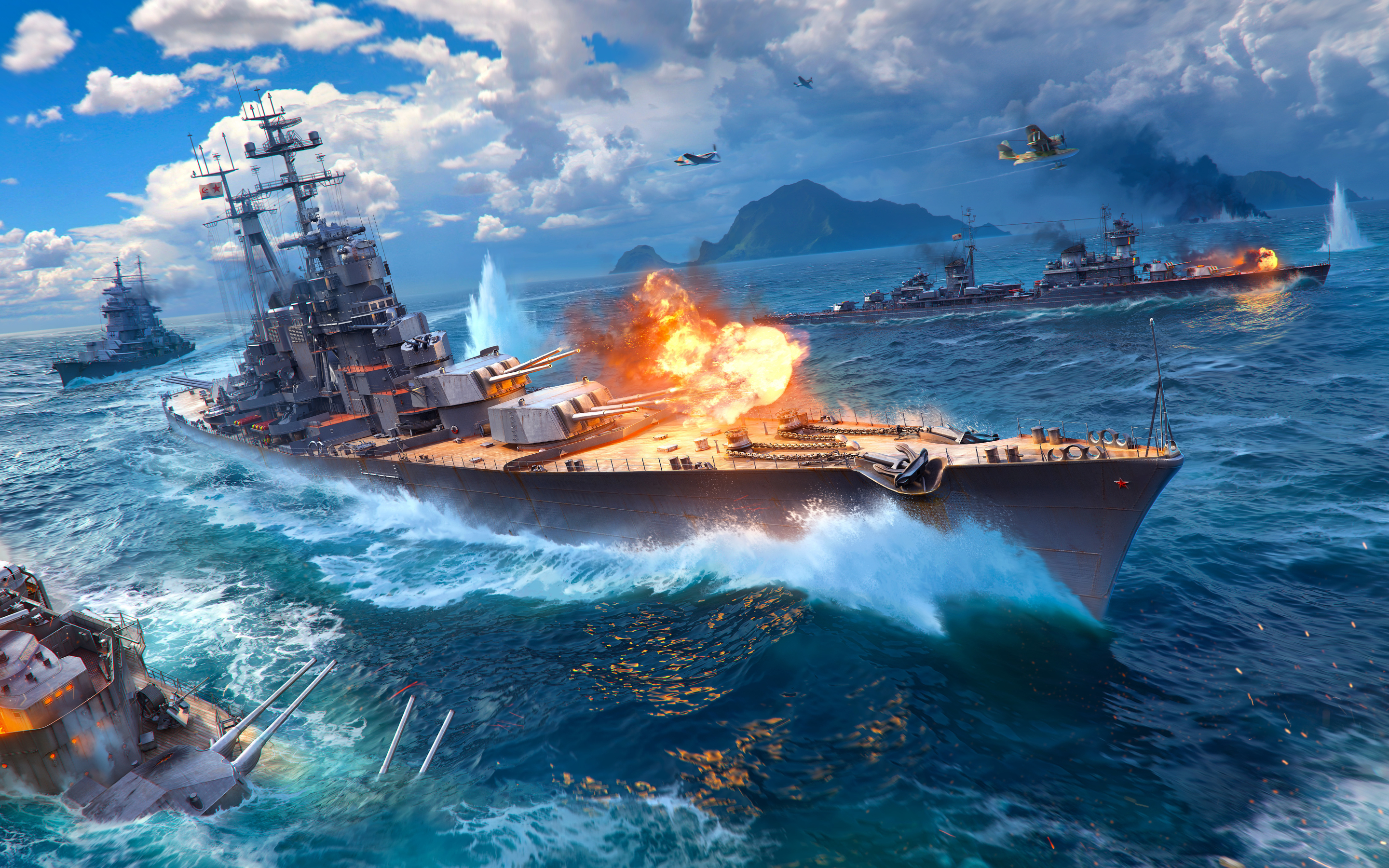 2880x1800 World Of Warships Ship Macbook Pro Retina Wallpaper, HD Games