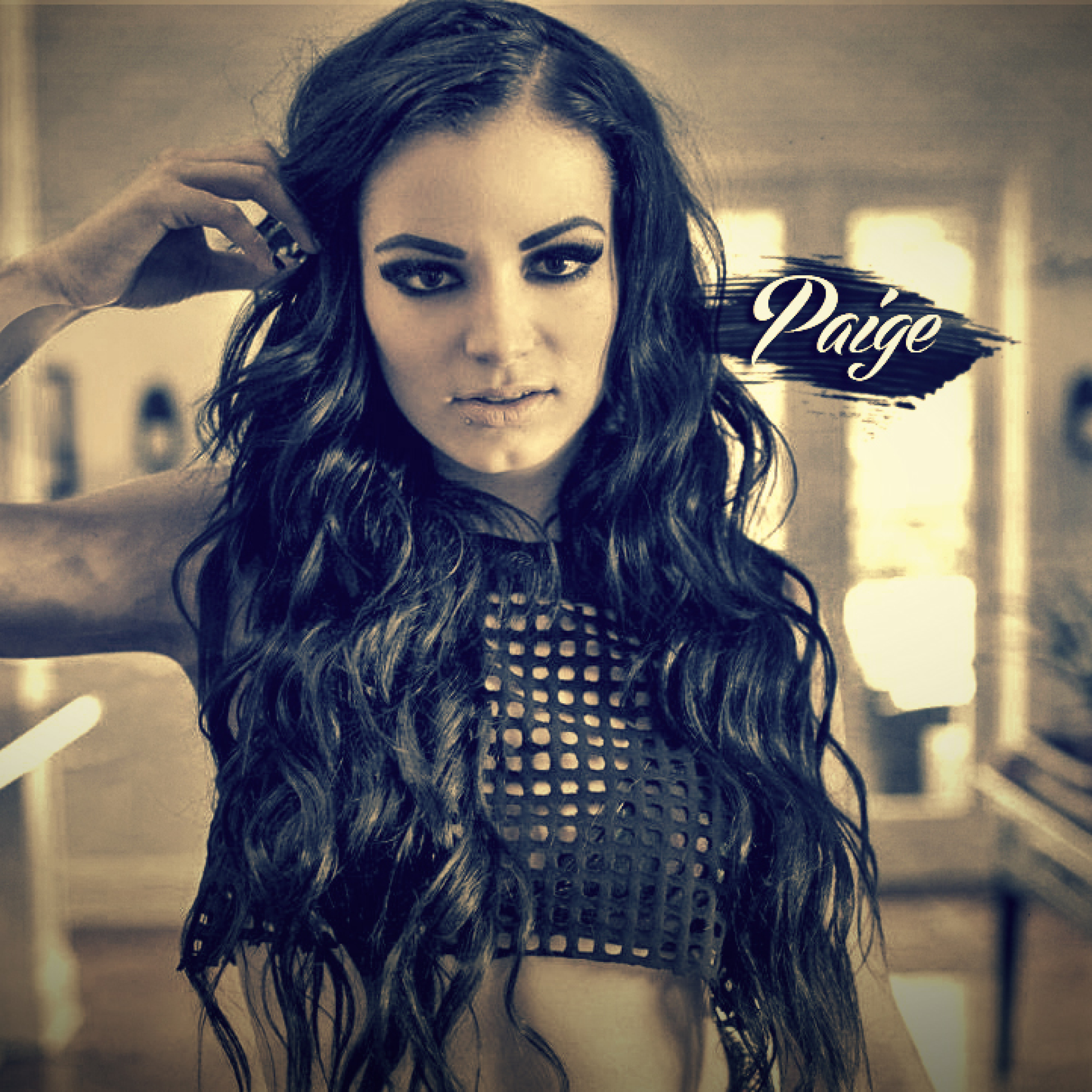 2048x2048 Resolution WWE Diva Paige Retro Colors Ipad Air Wallpaper