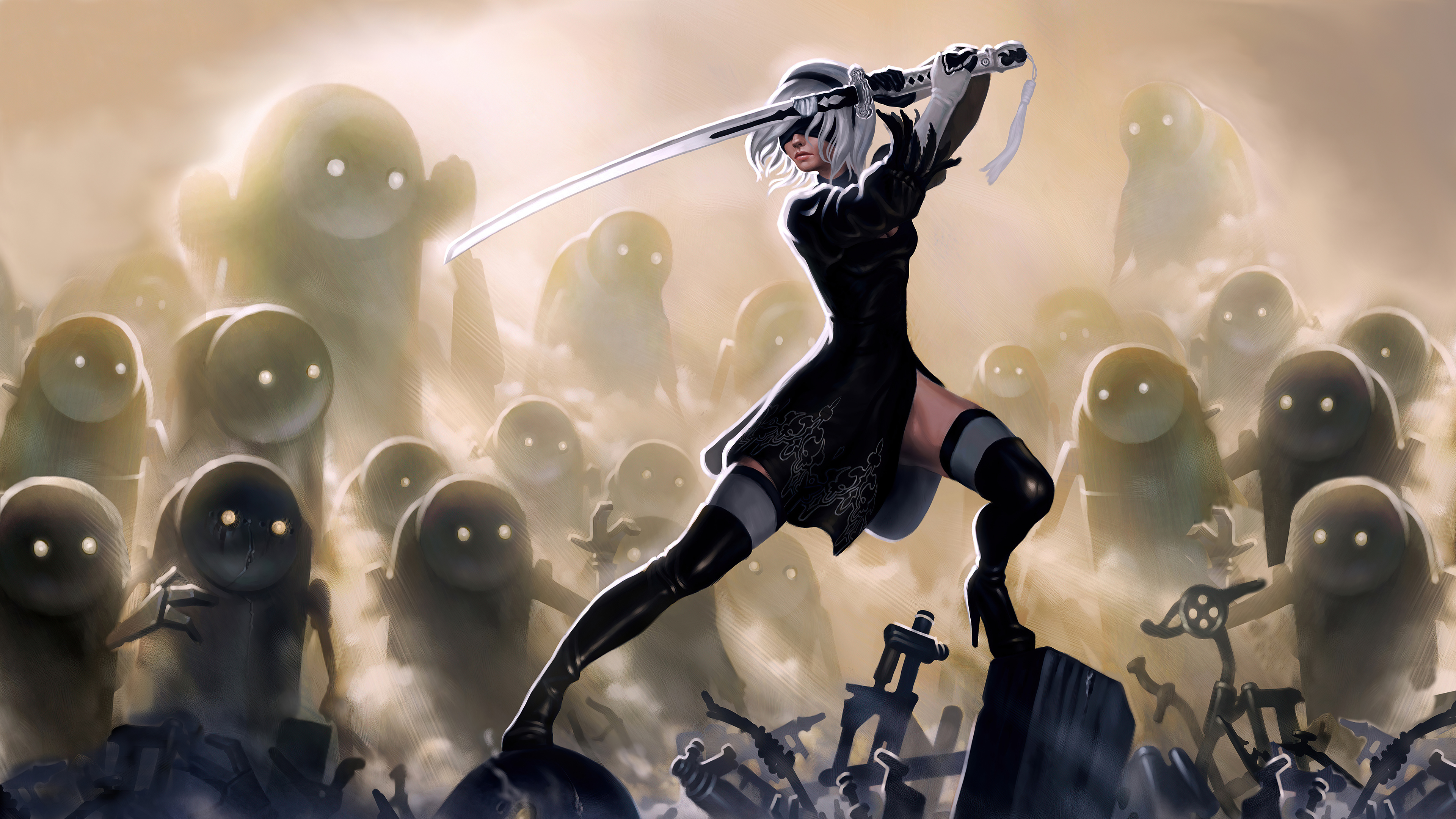 5120x2880 Yorha No 2 Type B Nier Automata 5k Wallpaper Hd Anime 4k