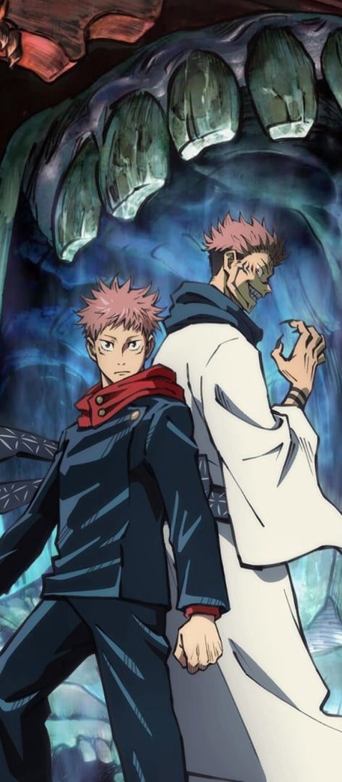 700x1600 Resolution Yuji Itadori X Sukuna From Jujutsu Kaisen 700x1600