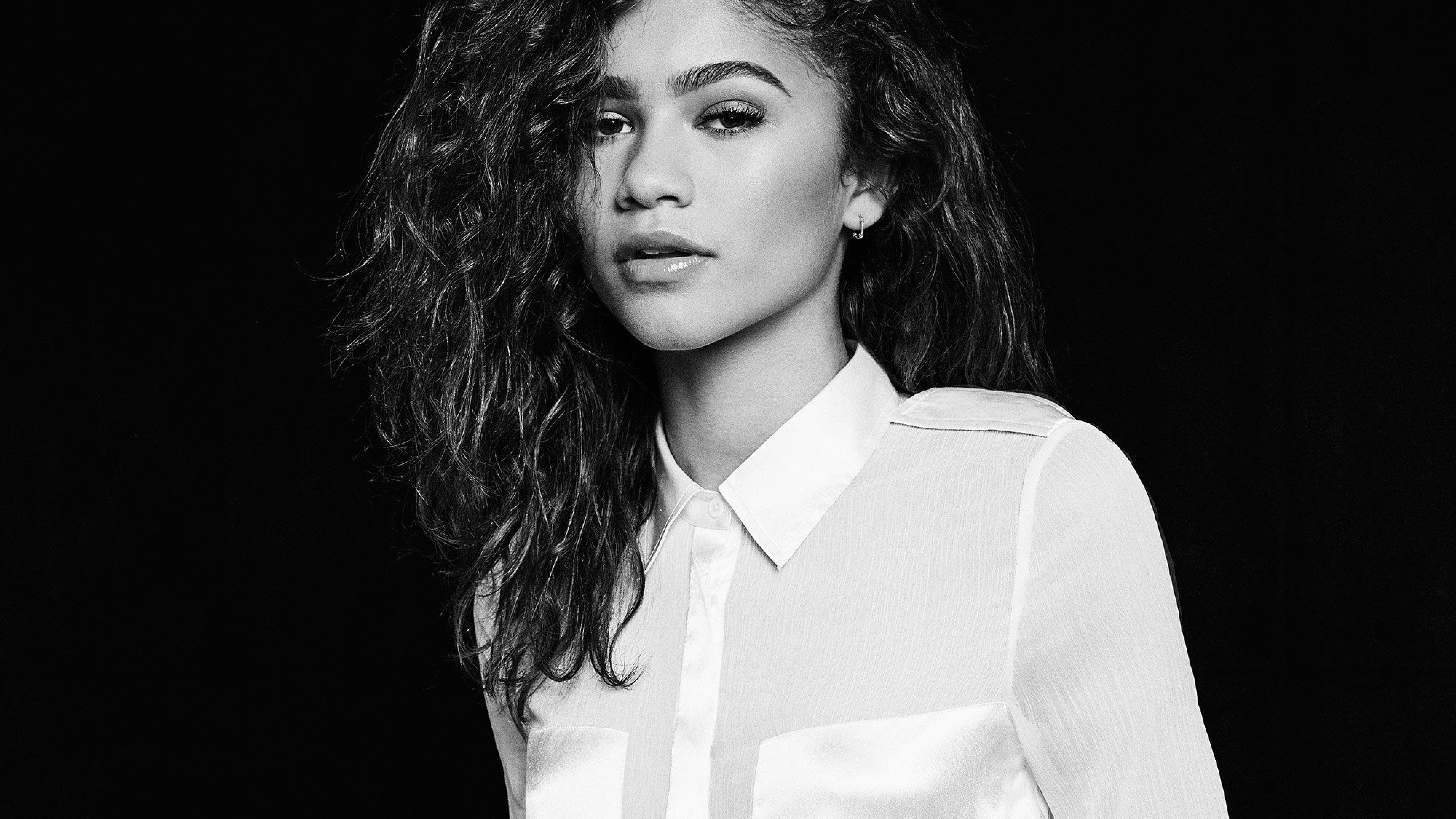 Zendaya Monochrome, Full HD 2K Wallpaper