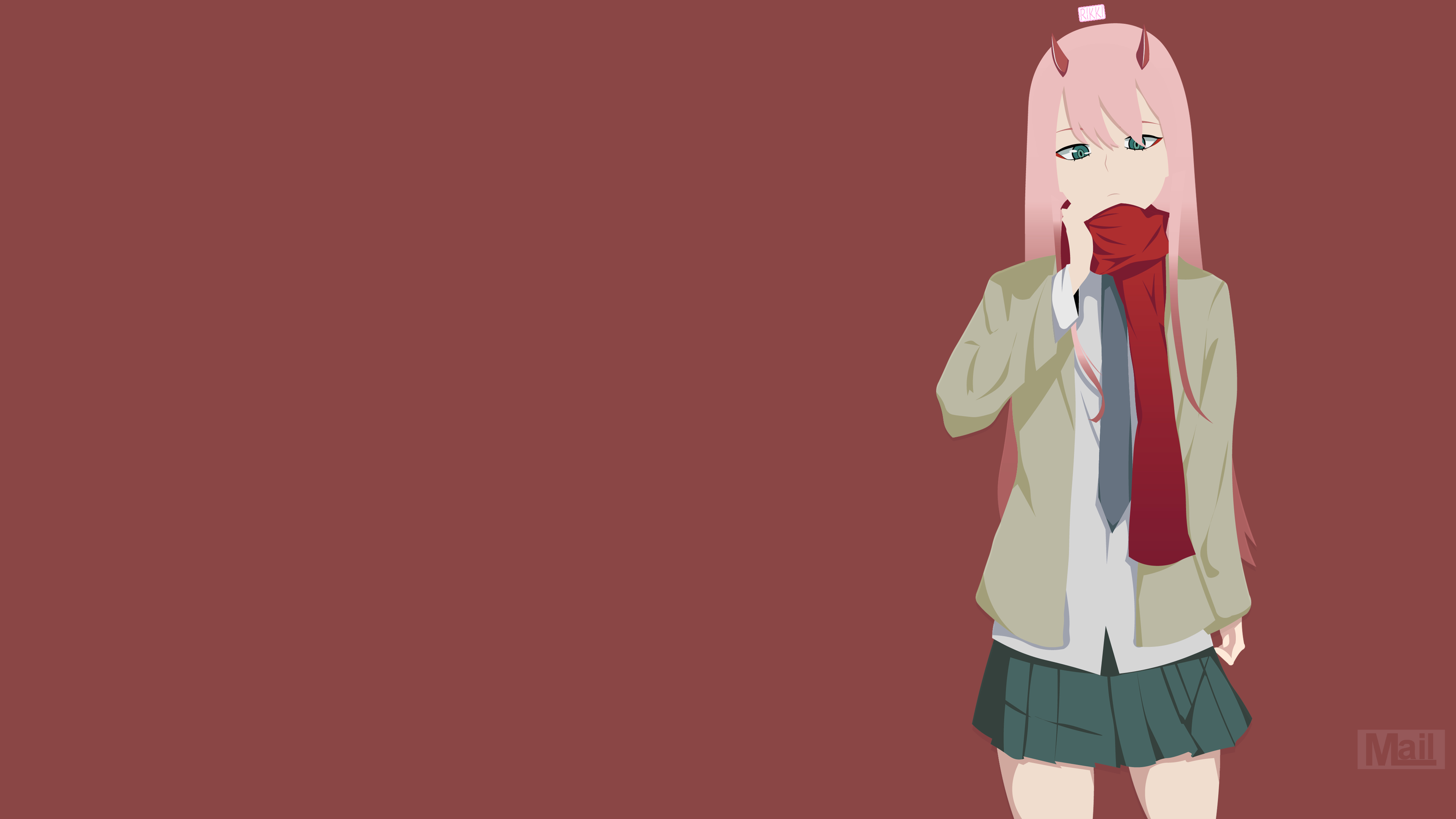 Zero Two Minimalist Wallpaper, HD Anime 4K Wallpapers, Images, Photos and  Background - Wallpapers Den