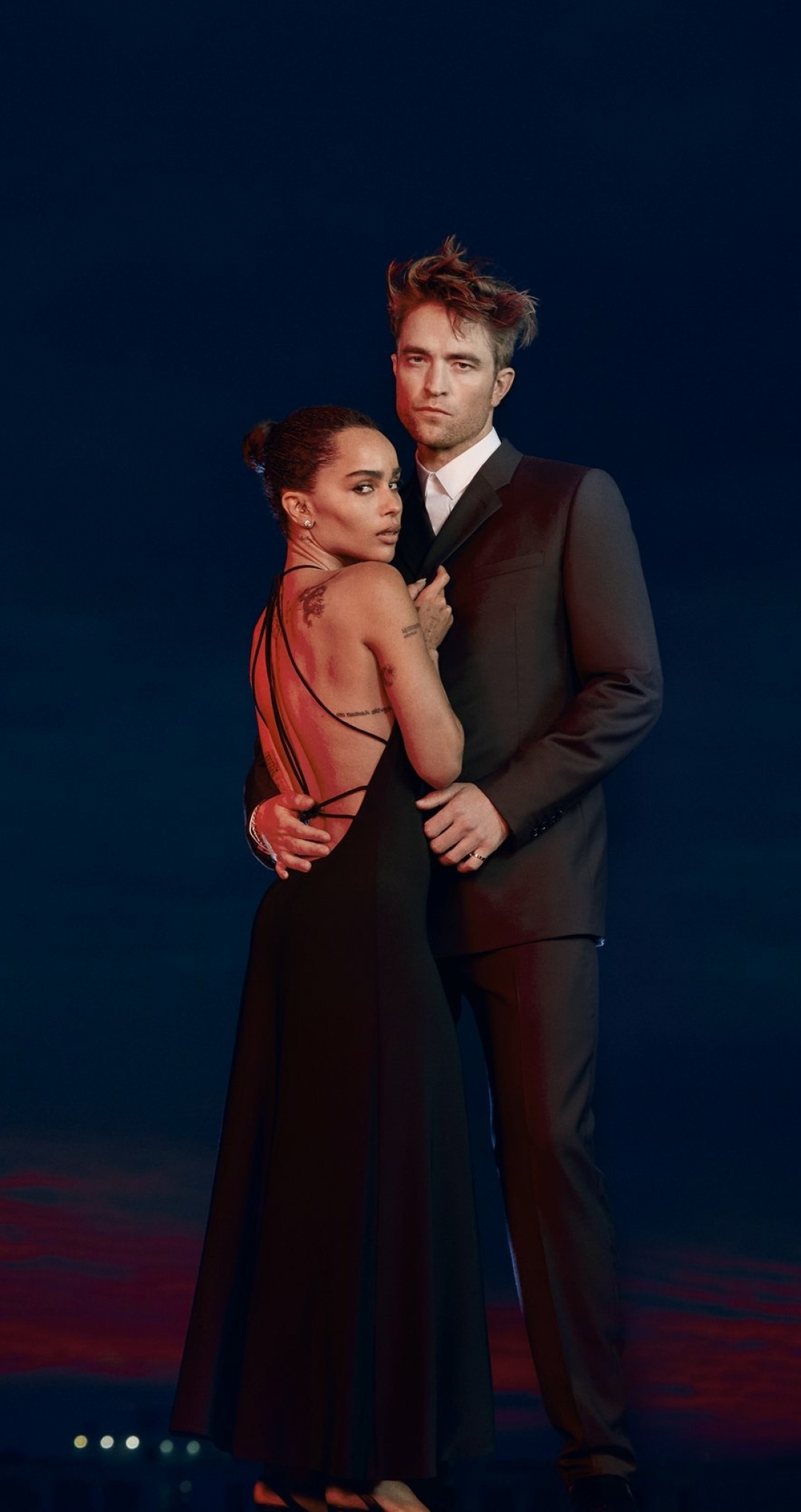 1082x2042 Zoe Kravitz and Robert Pattinson The Batman Photoshoot ...