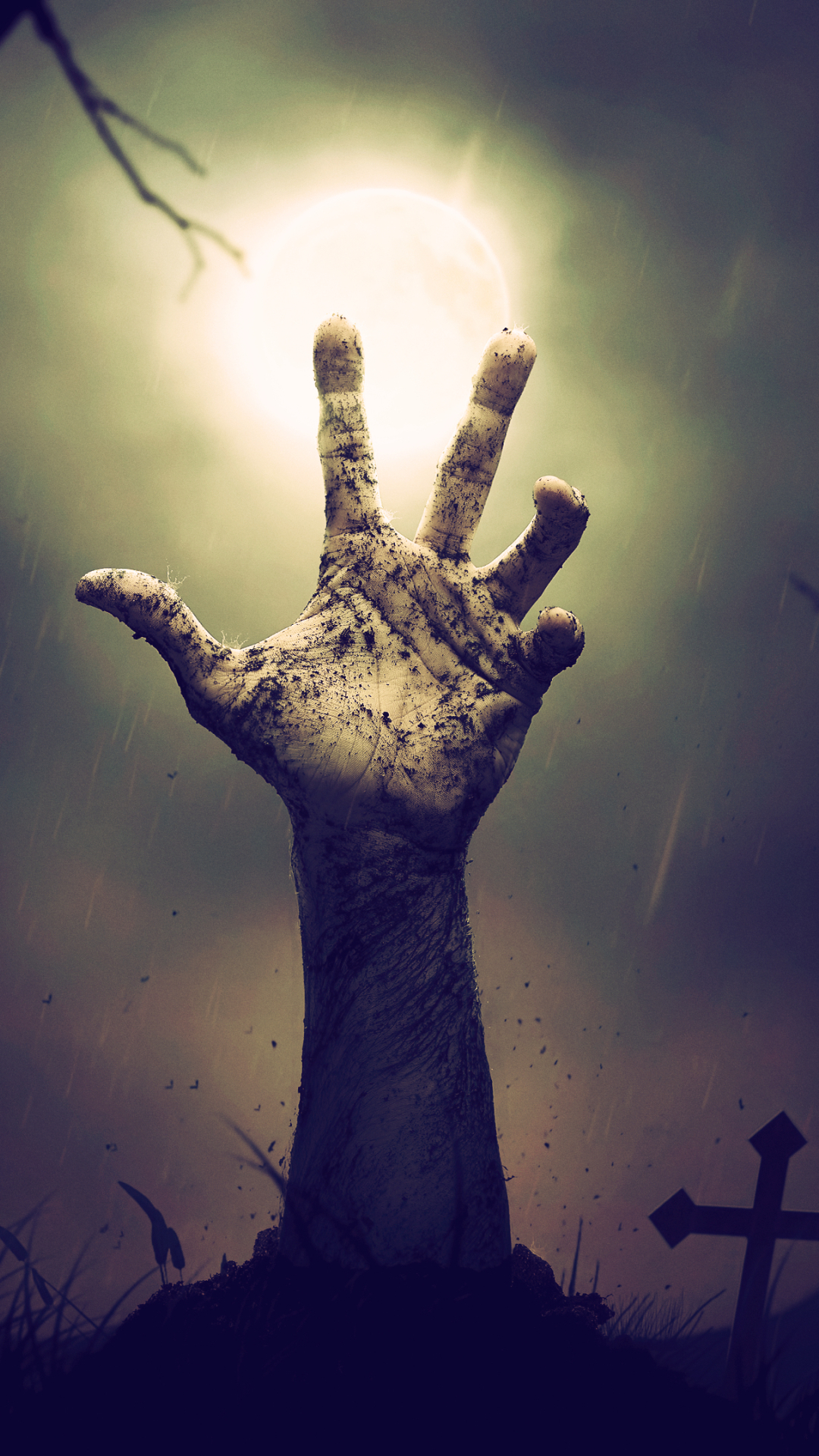 1080x1920 Zombie Hand From Cemetery Iphone 7, 6s, 6 Plus and Pixel XL ...