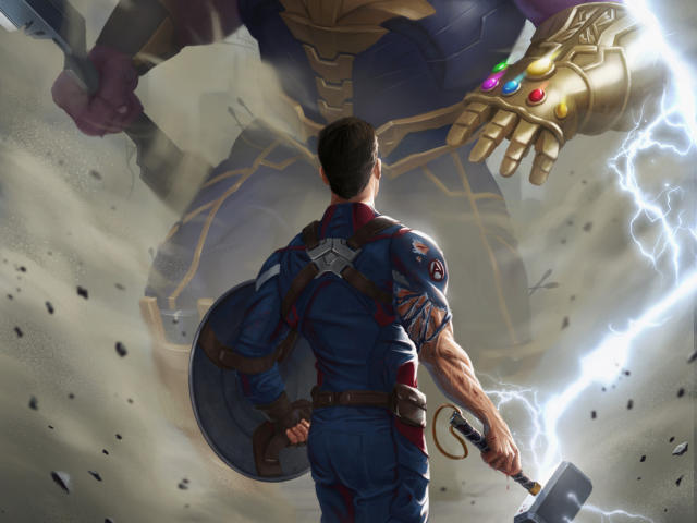 1680x1050 Captain America Against Thanos Endgame Art 1680x1050 Resolution Wallpaper Hd Artist 4k Wallpapers Images Photos And Background