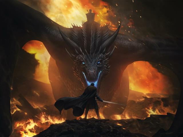 Jon Snow Vs Night King Dragon Wallpaper, HD TV Series 4K Wallpapers