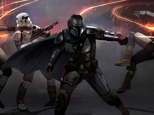 Mandalorian Stormtrooper Fighting Wallpaper, HD TV Series ...