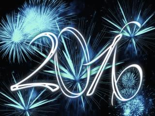 2016, new year, fireworks wallpaper