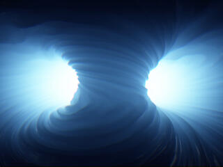 3D 4k Blue Glow Wave wallpaper
