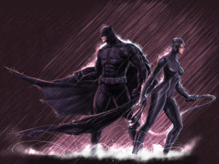 4K Batman And Catwoman wallpaper