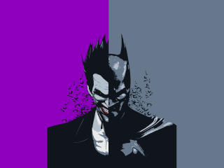 4K Batman and Joker Minimalist wallpaper