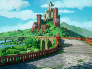 4K Fantasy Castle Illustration 2023 Art wallpaper
