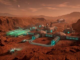 4K Mars Colony Futuristic wallpaper