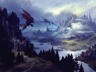 A Dragon Valley Art Wallpaper