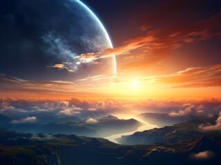 A New Planet 4K Sunrise Wallpaper