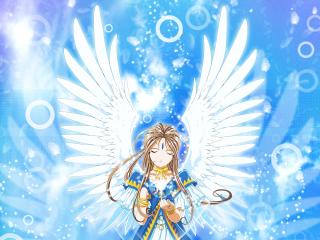 aa megami-sama, girl, wings wallpaper