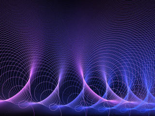 Acoustic Waves Abstract Purple Artistic wallpaper