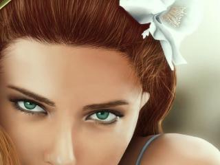 adriana lima, hair, eyes wallpaper