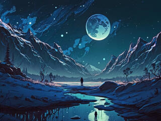 Adventure for Night View Wallpaper