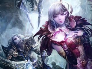 aion the tower of eternity, girl, magic wallpaper
