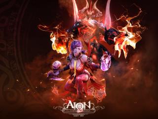 aion the tower of eternity, sword, wings wallpaper