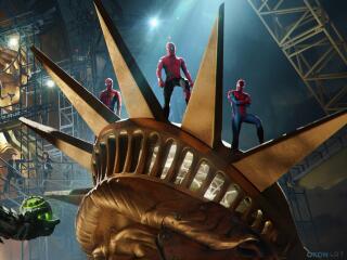 All Three HD Spider-Man No Way Home Concept Art wallpaper