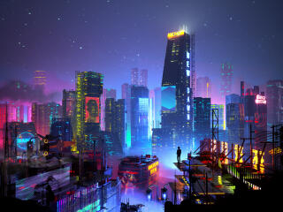 Alone HD Sci Fi City Cool Wallpaper