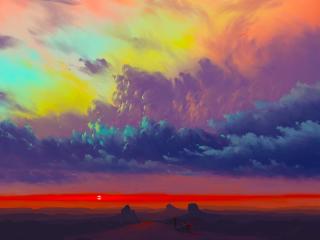 Amazing Sunset Art wallpaper