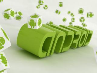 android, robot, green wallpaper
