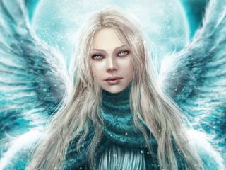 angel, girl, wings wallpaper