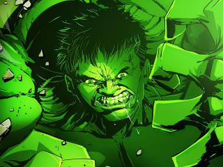 Angry Hulk Illustration wallpaper