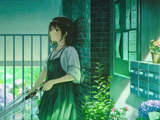 Anime Girl HD Alone Art wallpaper