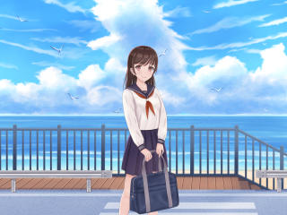 Anime Girl In Sunny Weather wallpaper