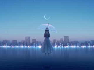 Anime Girl in Water wallpaper