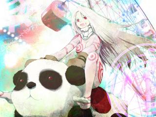 anime, girl, panda Wallpaper