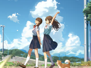 Anime School Friends Digital 2023 Art wallpaper