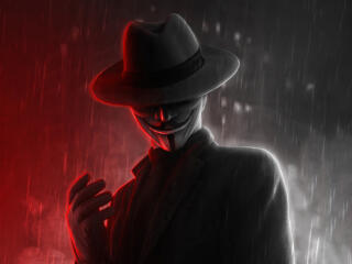 Anonymous 4k Rain Design wallpaper