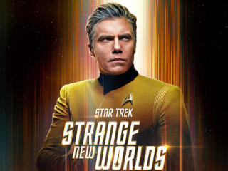 Anson Mount as Christopher Pike Star Trek Strange New Worlds wallpaper