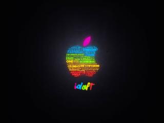 apple, color, black wallpaper
